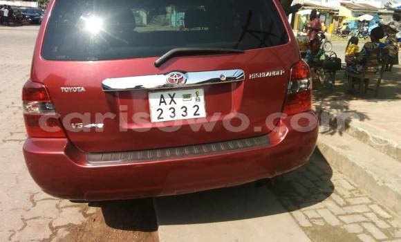 Sayi Na hannu Toyota Highlander Red Mota in Cotonou a Benin Sayi Na hannu Toyota Highlander Red Mota in Cotonou a Benin