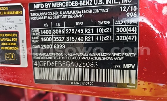 Acheter Import Voiture Mercedes-Benz GLE Rouge à Cotonou, Benin Acheter Import Voiture Mercedes-Benz GLE Rouge à Cotonou, Benin