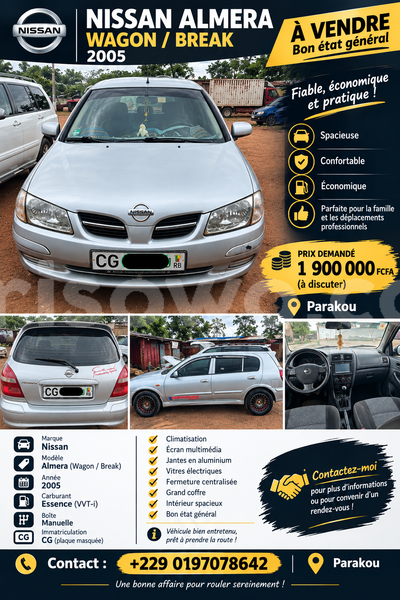 Big with watermark nissan almera benin parakou 25460