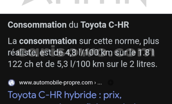 Sayi Na hannu Toyota C-HR Azurfa Mota in Cotonou a Benin Sayi Na hannu Toyota C-HR Azurfa Mota in Cotonou a Benin